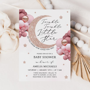TWINKLE ROZE Baby shower en Sterren Kaart