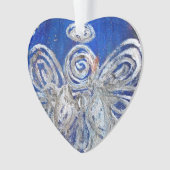 Twinkle Silver Angel Art Gift Holiday Ornament (voorkant)