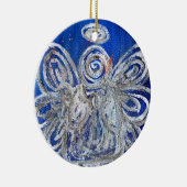 Twinkle Silver Angel Art Holiday Ornament Pendant (Rechts)
