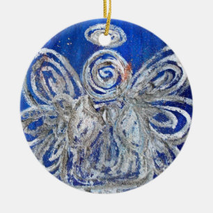 Twinkle Silver Angel Art Holiday Ornament Pendant