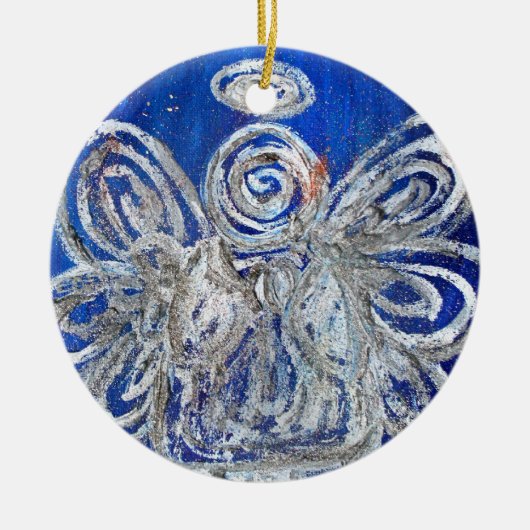 Twinkle Silver Angel Art Holiday Ornament Pendant (Voorkant)