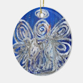 Twinkle Silver Angel Art Holiday Ornament Pendant (Links)