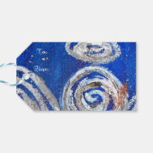 Twinkle Silver Angel Holiday Gepersonaliseerd Gift Cadeaulabel (Achterkant Horizontaal)