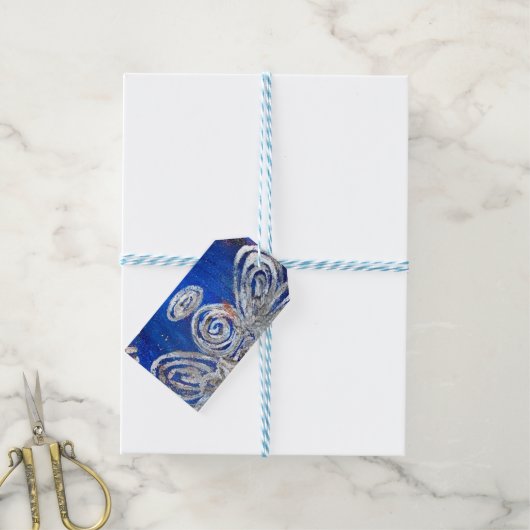 Twinkle Silver Angel Holiday Gepersonaliseerd Gift Cadeaulabel (Met Touw)