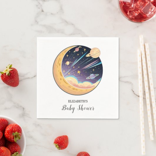 Twinkle Simple Stars Baby shower Servet (Insitu)