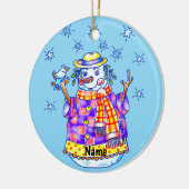 Twinkle Sneeuwman Keramisch Ornament (Links)