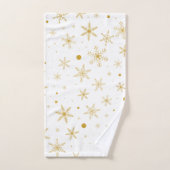 Twinkle Snowflake 3 - Goud & wit- Bad Handdoek (Handdoek)
