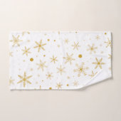 Twinkle Snowflake 3 - Goud & wit- Bad Handdoek (Handdoek)