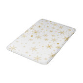 Twinkle Snowflake 3 - Goud & wit- Badmat (Gekanteld)