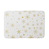 Twinkle Snowflake 3 - Goud & wit- Badmat (Voorkant)