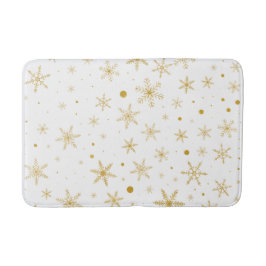 Twinkle Snowflake 3 - Goud & wit- Badmat