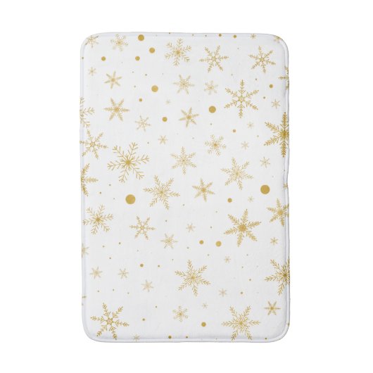 Twinkle Snowflake 3 - Goud & wit- Badmat (Voorkant Verticaal)