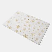 Twinkle Snowflake 3 - Goud & wit- Deurmat (Schuin)