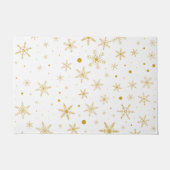 Twinkle Snowflake 3 - Goud & wit- Deurmat (Voorkant)