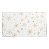 Twinkle Snowflake 3 - Goud & wit- Kussensloop (Achterkant)