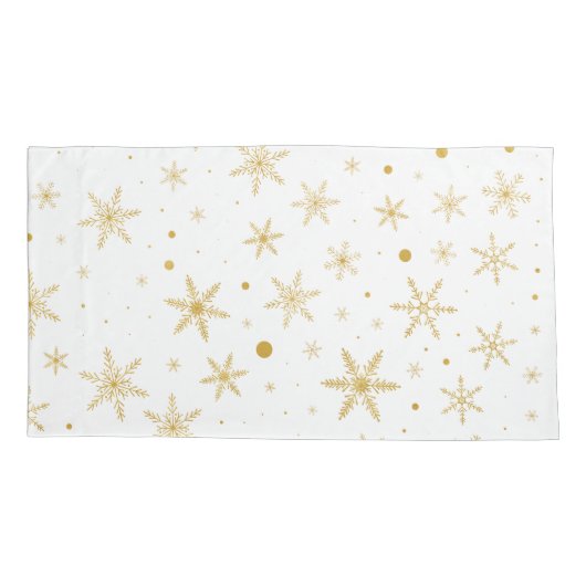 Twinkle Snowflake 3 - Goud & wit- Kussensloop (Achterkant)