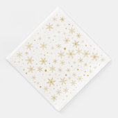 Twinkle Snowflake 3 - Goud & wit- Servet (Hoek)