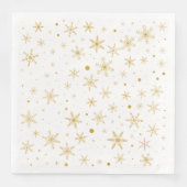 Twinkle Snowflake 3 - Goud & wit- Servet (Voorkant)