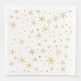 Twinkle Snowflake 3 - Goud & wit- Servet