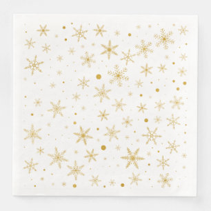 Twinkle Snowflake 3 - Goud & wit- Servet