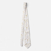 Twinkle Snowflake 3 - Goud & wit- Stropdas (Achterkant)