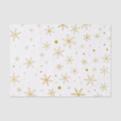 Twinkle Snowflake 3 - Goud & wit- Tissuepapier (Voorkant)