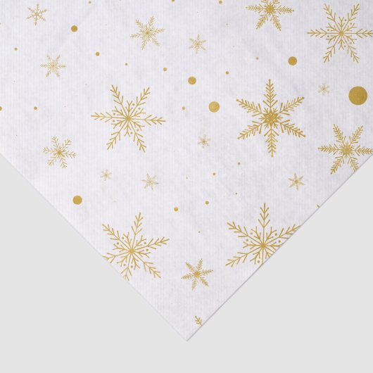 Twinkle Snowflake 3 - Goud & wit- Tissuepapier (Detail)