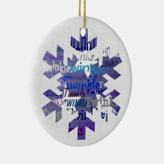 Twinkle Snowflake Keramisch Ornament (Rechts)