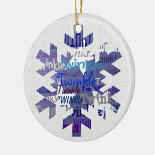 Twinkle Snowflake Keramisch Ornament (Links)