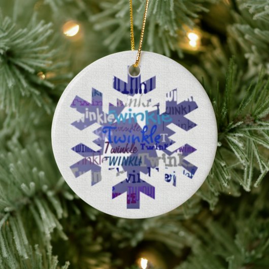 Twinkle Snowflake Keramisch Ornament (Boom)