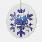 Twinkle Snowflake Keramisch Ornament (Links)