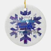 Twinkle Snowflake Keramisch Ornament (Achterkant)