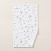 Twinkle Snowflake -Silver Grey & White- Bad Handdoek (Handdoek)