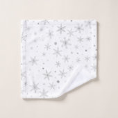 Twinkle Snowflake -Silver Grey & White- Bad Handdoek (Wasdoekje)