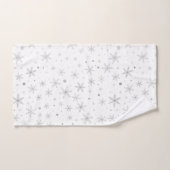 Twinkle Snowflake -Silver Grey & White- Bad Handdoek (Handdoek)