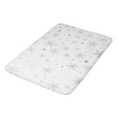 Twinkle Snowflake -Silver Grey & White- Badmat (Gekanteld)