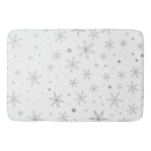Twinkle Snowflake -Silver Grey & White- Badmat (Voorkant)