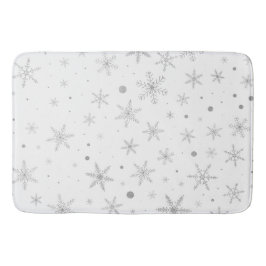 Twinkle Snowflake -Silver Grey & White- Badmat