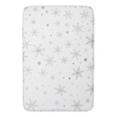 Twinkle Snowflake -Silver Grey & White- Badmat (Voorkant Verticaal)