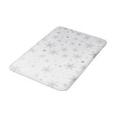 Twinkle Snowflake -Silver Grey & White- Badmat (Gekanteld)
