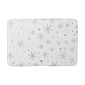 Twinkle Snowflake -Silver Grey & White- Badmat (Voorkant)