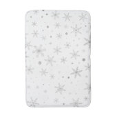 Twinkle Snowflake -Silver Grey & White- Badmat (Voorkant Verticaal)