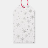 Twinkle Snowflake -Silver Grey & White- Cadeaulabel (Voorkant)