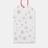 Twinkle Snowflake -Silver Grey & White- Cadeaulabel (Achterkant)
