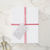Twinkle Snowflake -Silver Grey & White- Cadeaulabel (Met Touw)