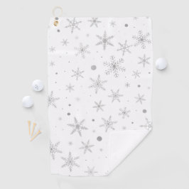 Twinkle Snowflake -Silver Grey & White- Golfhanddoek