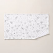 Twinkle Snowflake -Silver Grey & White- Handdoek (Handdoek)
