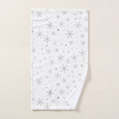 Twinkle Snowflake -Silver Grey & White- Handdoek (Handdoek)