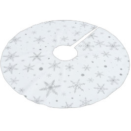 Twinkle Snowflake -Silver Grey & White- Kerstboom Rok