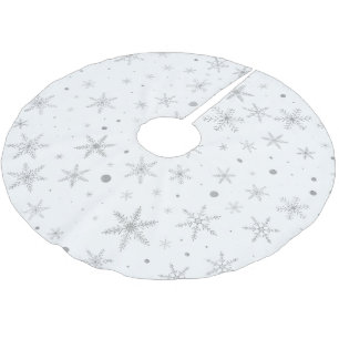 Twinkle Snowflake -Silver Grey & White- Kerstboom Rok